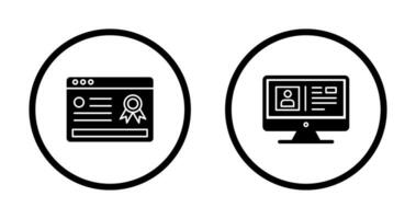 Online Certificate and Profile Icon vector