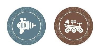 laser gun mars rover Icon vector