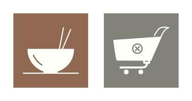 food and cancel order Icon vector