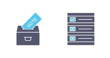 Casting Vote and Ballot Paper Icon vector