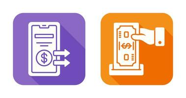 Deposit and Transfer Icon vector