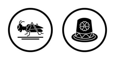 Grasshopper and Hat Icon vector