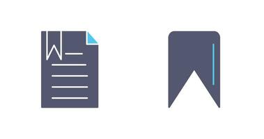 bookmarked document and Bookmark Icon vector