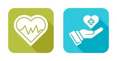 Heart Beat and Healthcare Icon vector