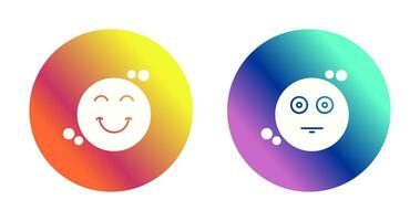 Smile and Neutral Icon vector