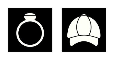 Ring and P Cap Icon vector