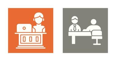 Employee and Evaluating work Icon vector