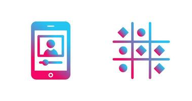 log and Tic Tac Toe Icon vector