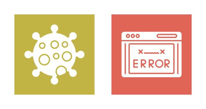 Virus and Error Code Icon vector