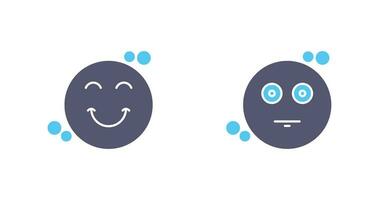 Smile and Neutral Icon vector