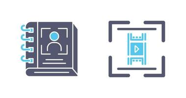 Directory and Video Icon vector