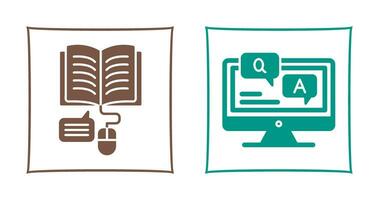 Online Learning and Faq Icon vector