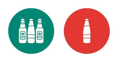 cerveza botellas y alcohol icono vector