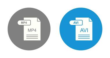 MP4 and AVI  Icon vector