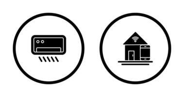 Air Conditioner and Home Automation Icon vector