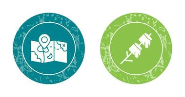 Map and Marshmallows Icon vector