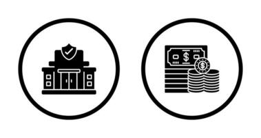 Protection Office and Money Icon vector