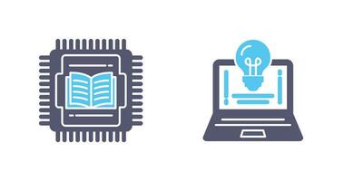 Cpu and Lamp Icon vector