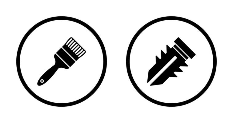 Paint Brush and Dyupel Icon