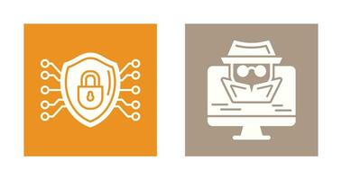 Protection and Spyware Icon vector