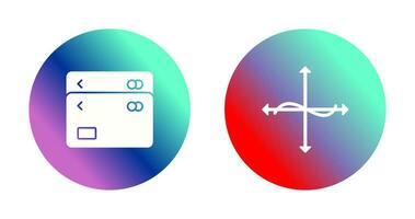 multiple cards and graph  Icon vector