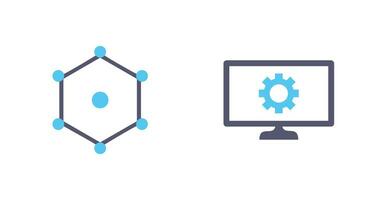 nodes and network setting  Icon vector