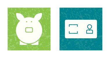 savings and membership card Icon vector