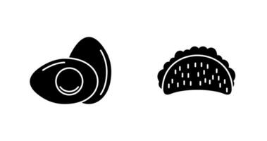 Egg and Tacos Icon vector