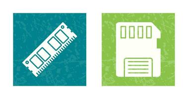 Ram and Memory Card Icon vector