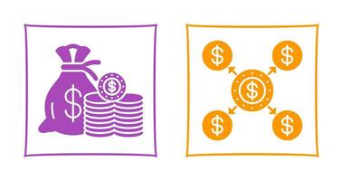 Saving and Distribution Icon vector