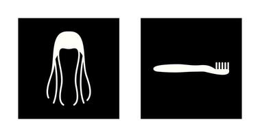 Toothbrush and Hair Icon vector