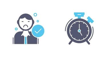 Rejected and Alarm Clock Icon vector