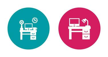 Work Table and Workplace Icon vector