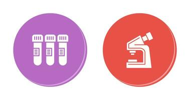Test Tube and Microscope Icon vector