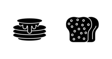 Pancake and Toast Icon vector