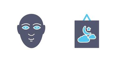 Human face and Hanging Icon vector