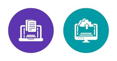 Document and Upload Icon vector