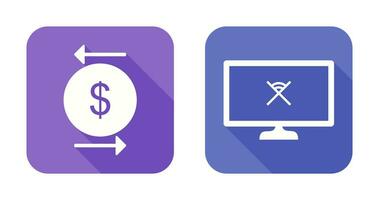 transaction and disconnected network  Icon vector