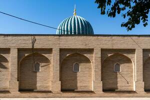 Tashkent, Uzbekistan-august 11, 2023-View of the Hazrati Imam complex during a sunny day.The complex is a square that includes a set of religious buildings in Tashkent photo
