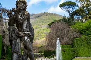 Valsanzibio,Italy-April 15, 2023-view of the monumental garden of Valsanzibio, one of the most beautiful gardens in Italy during a sunny day photo