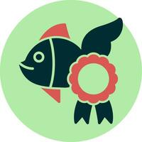 icono de vector de pescado