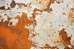 Rough old rusted metal texture. AI generated photo