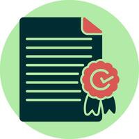 icono de vector de certificado