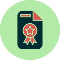 icono de vector de certificado