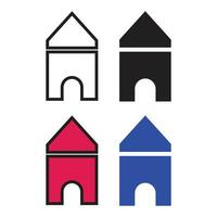 Collection home icons. House symbol. vector