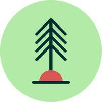 icono de vector de árbol de pino