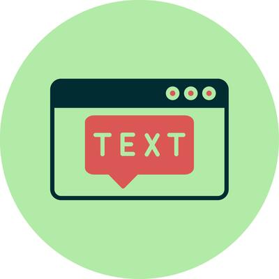Text Vector Icon