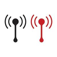 Set of vector wireless wifi icons isolated on white background.