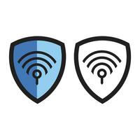 VPN virtual private network icon. Vector shield icon.