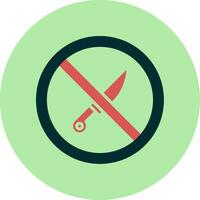 No cuchillo vector icono